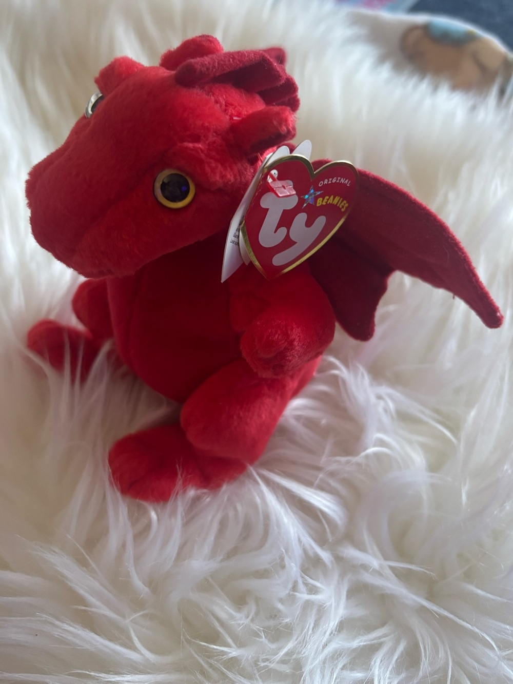 Ty Beanie Baby Y Ddraig Goch (2004) - UK Exclusive - Mint with Mint Tag
